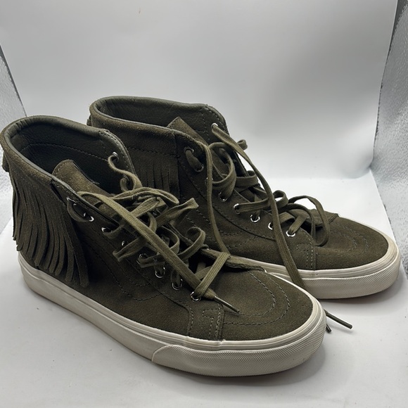 Vans Shoes - Vans Mens SK8-Hi Sneakers Suede Moccasin Green Port Royal Sz 8 Men / 9.5!Women
